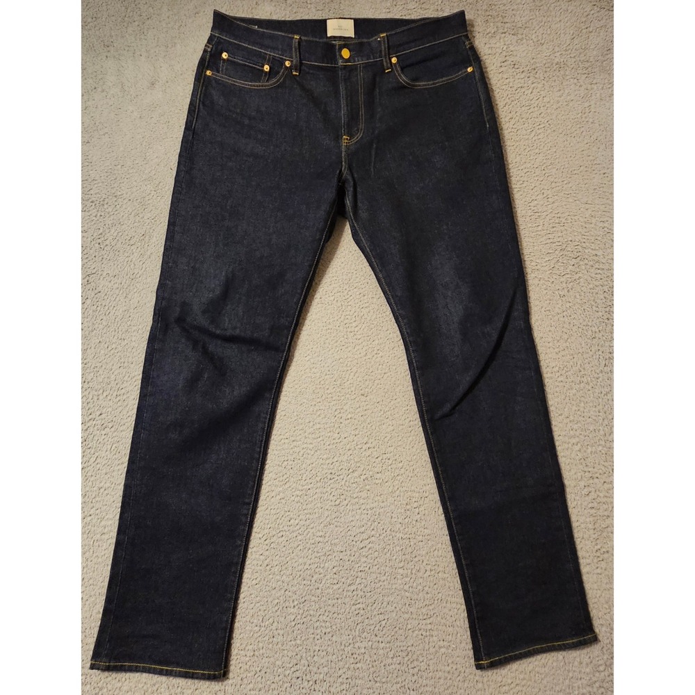 Sid Mashburn Mens Clift Straight Leg Jeans Dark Indigo Blue Size 36x34 S72226